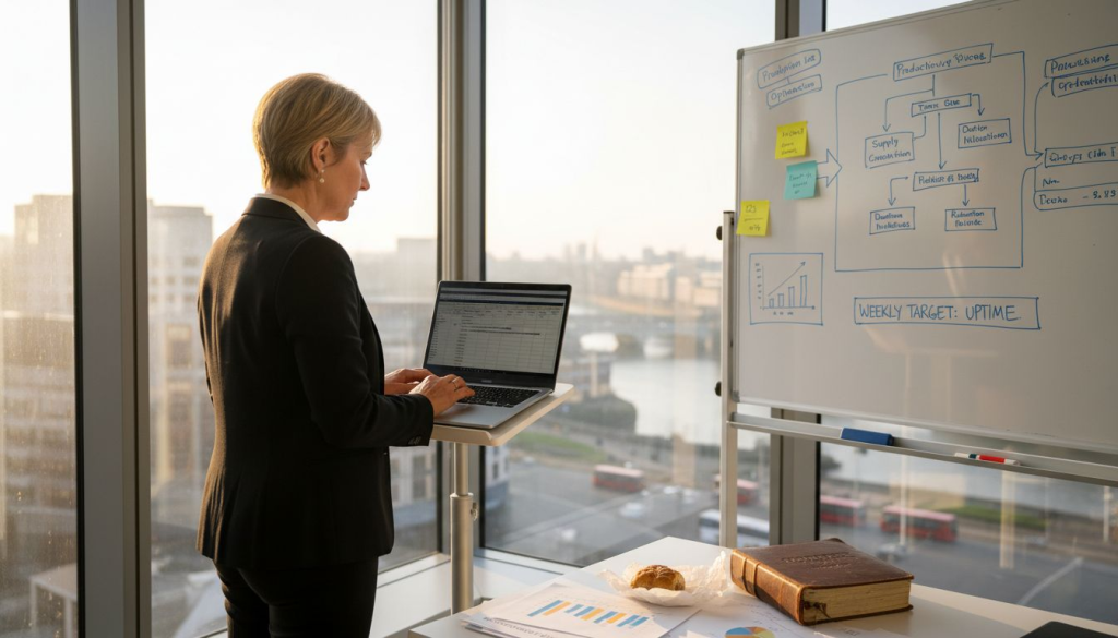 El responsable de operaciones actualiza los organigramas de mantenimiento