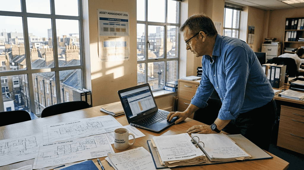 El director del centro revisa el cuadro de mandos de la integración