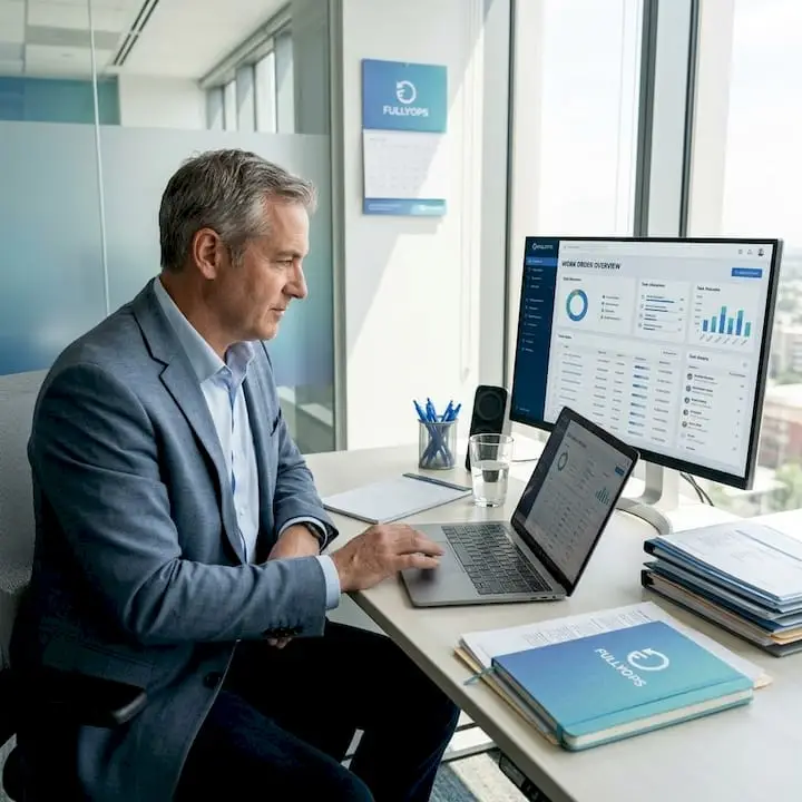 Manager assigning tasks in office setting
