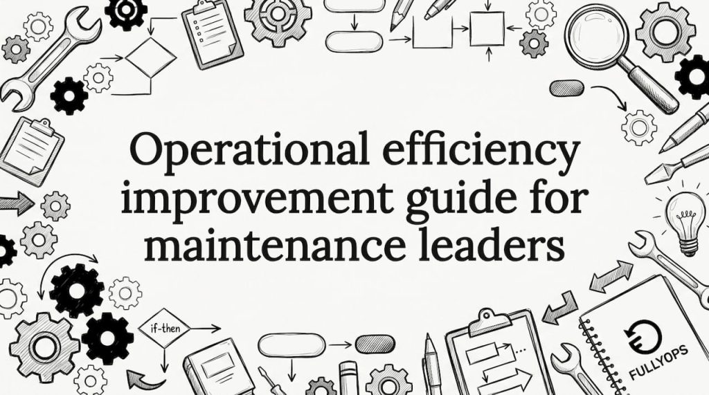Decorative title card illustration for operational efficiency