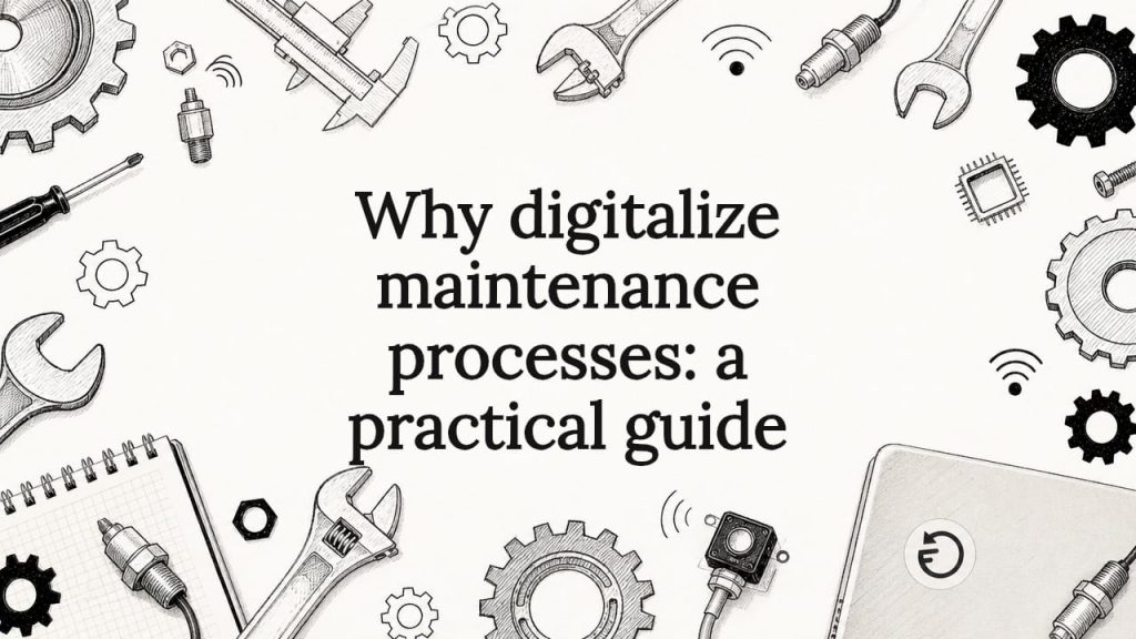 Decorative title card illustration for digital maintenance