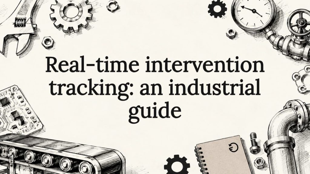 Decorative industrial-themed title card illustration
