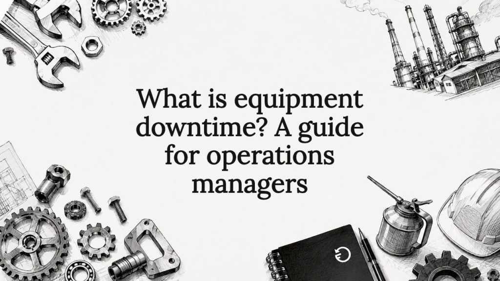 Decorative title card illustration for equipment downtime article