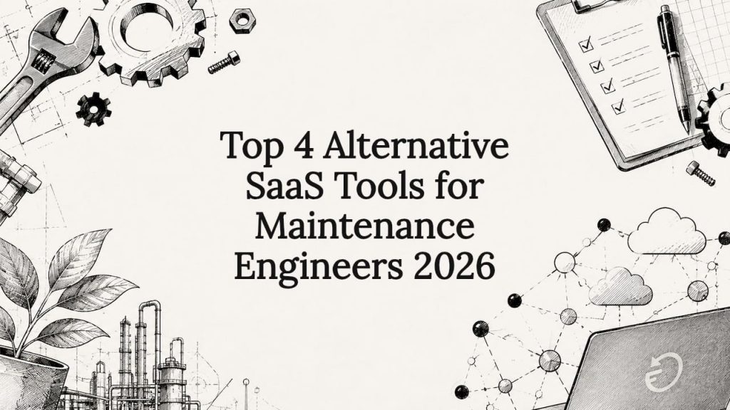 Decorative title card with maintenance tool illustrations