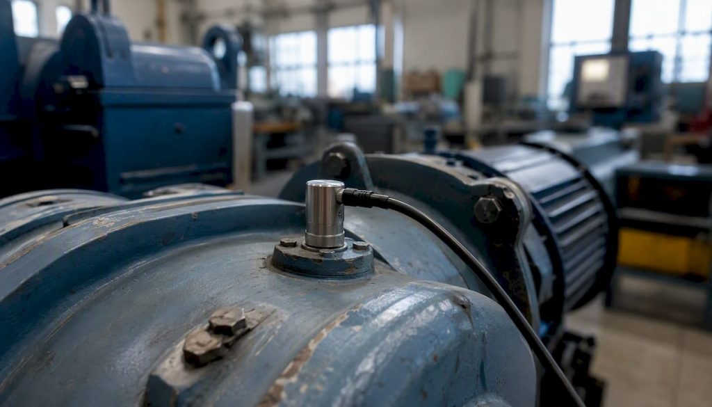 Vibration sensor on industrial machine