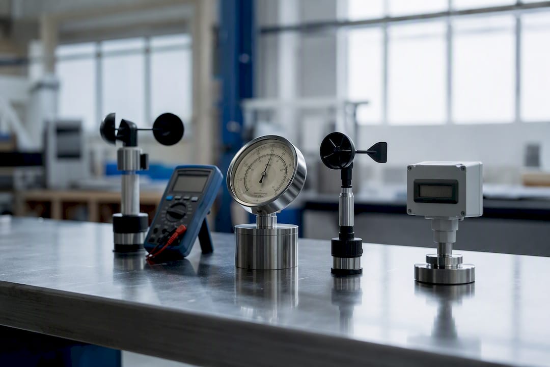 Measurement instruments on calibration bench