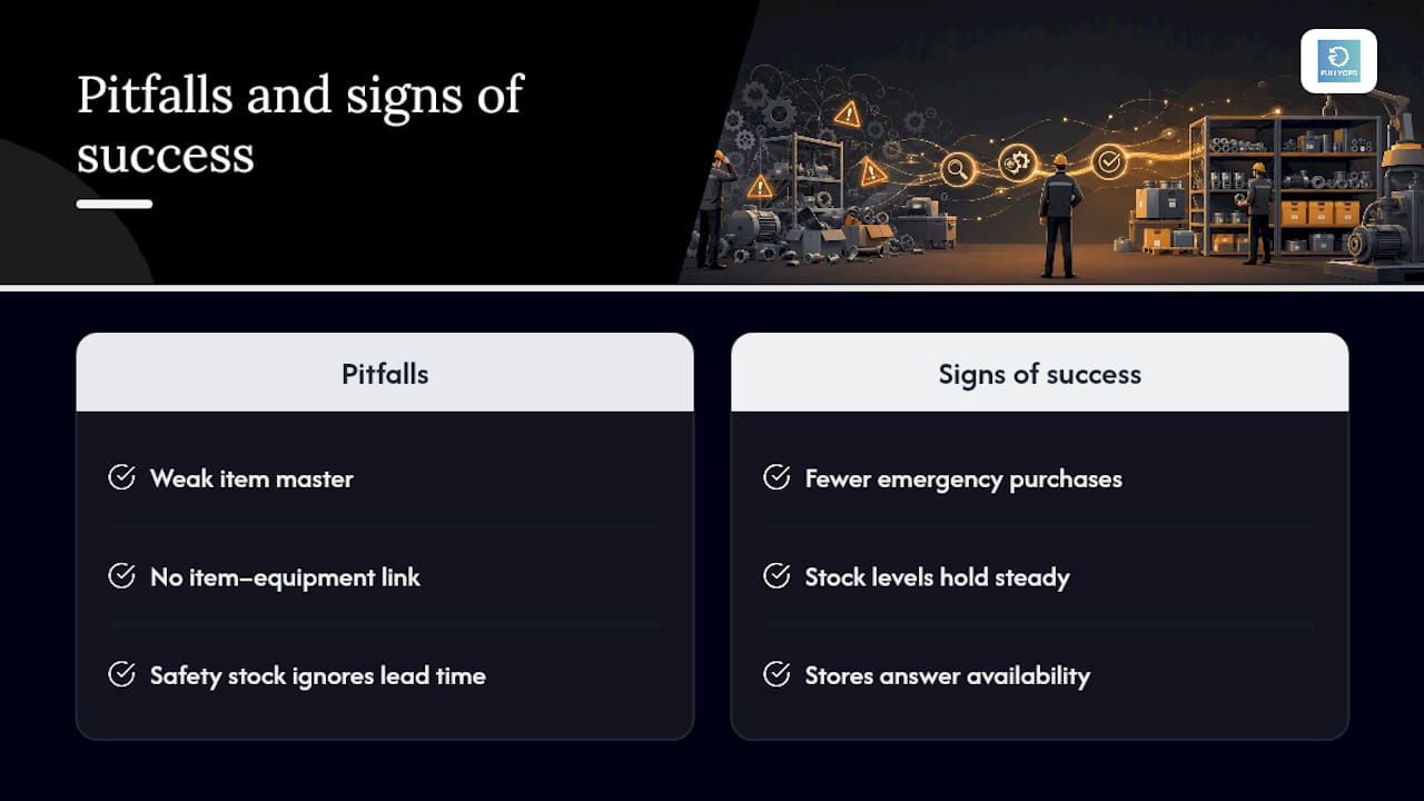 Common pitfalls and what success looks like — overview diagram