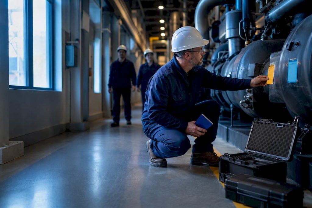 Supervisor mapping critical industrial assets