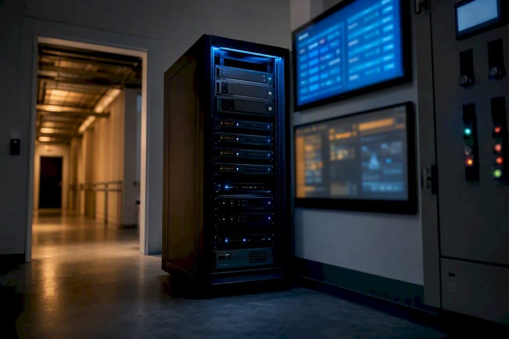 Facilities integration room with operational displays